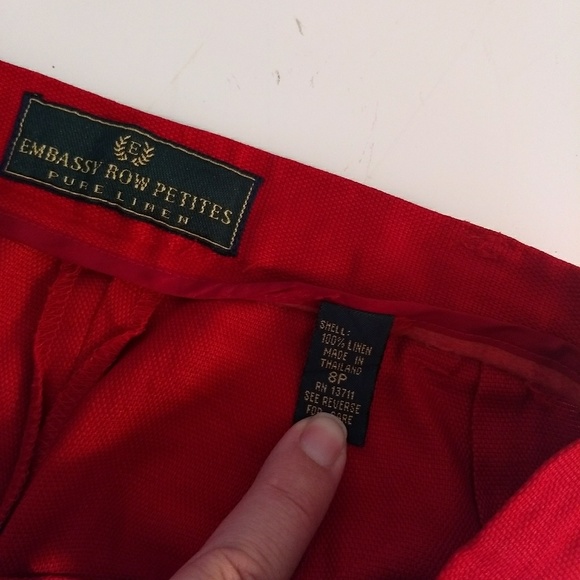 Pleat front 100% Linen Dress Shorts High Waist - Picture 6 of 7